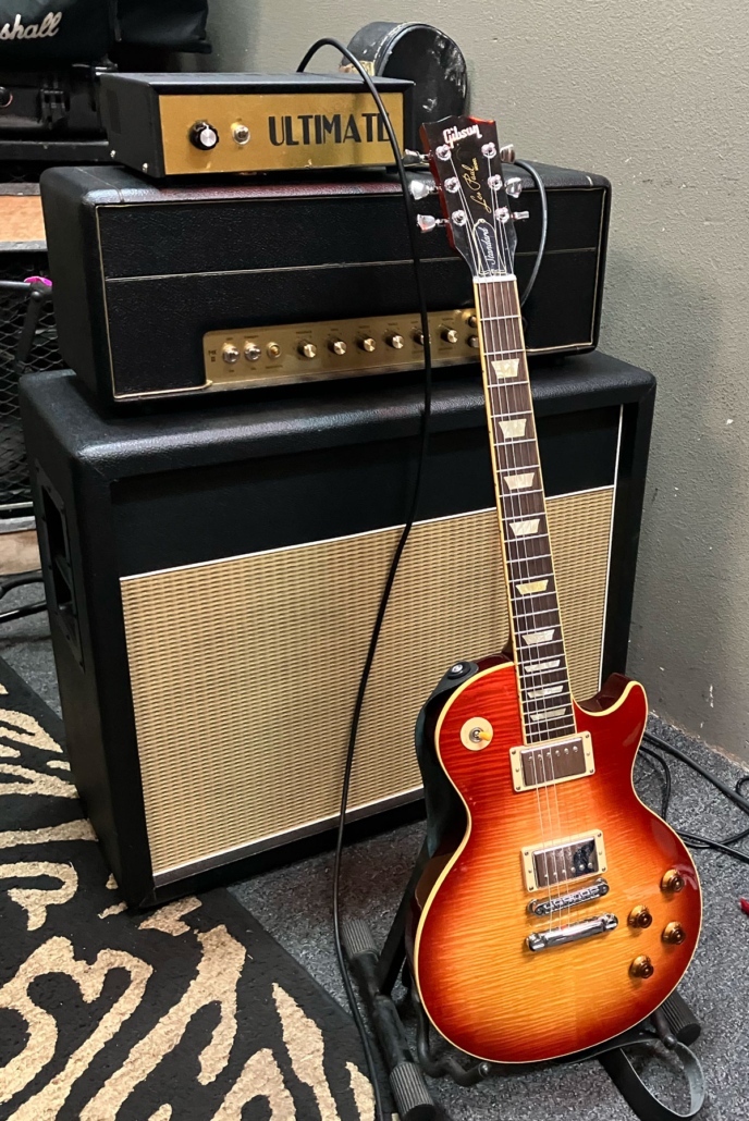 mfg45 & Gibson Les Paul Standard at rehearsal