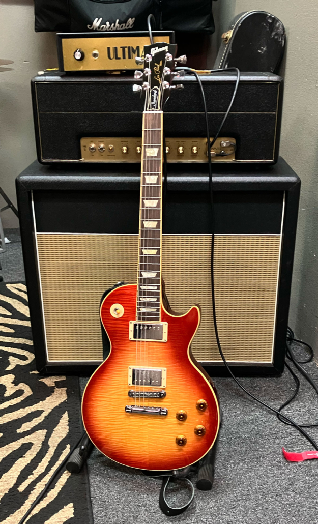 mfg45 & Gibson Les Paul Standard at rehearsal